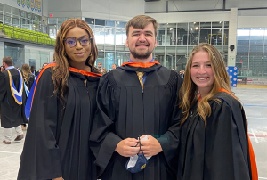 Avery Williams and fellow engineering graduates Temiloluwa Awe and Ian Bouchard